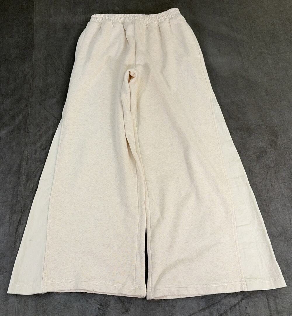 NWT Aerie Offline Super Flare Wide Leg Oatmeal Small Short Sweat Pants Charity